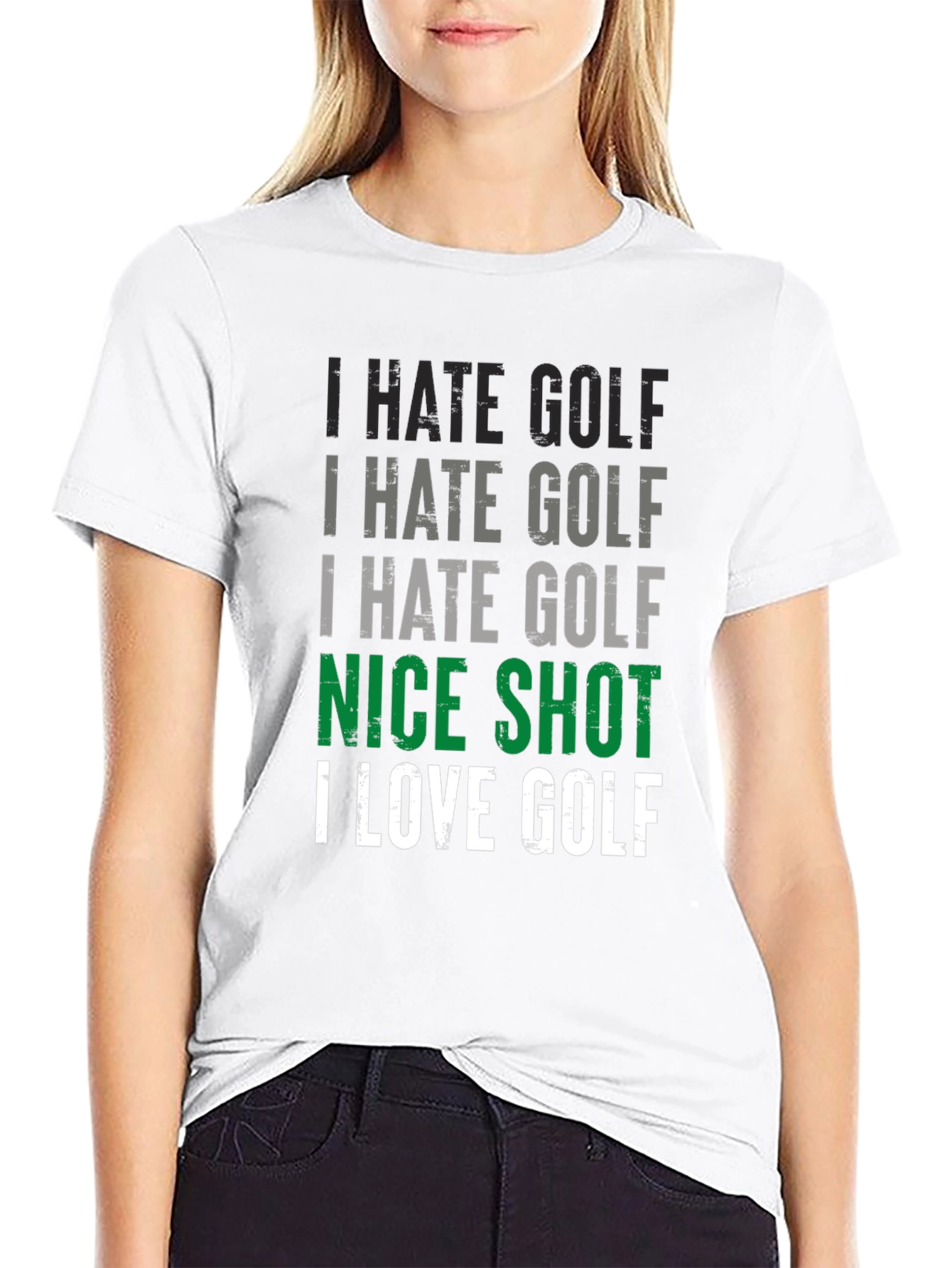 Funny Golf T-Shirt - I Hate Golf Nice Shot