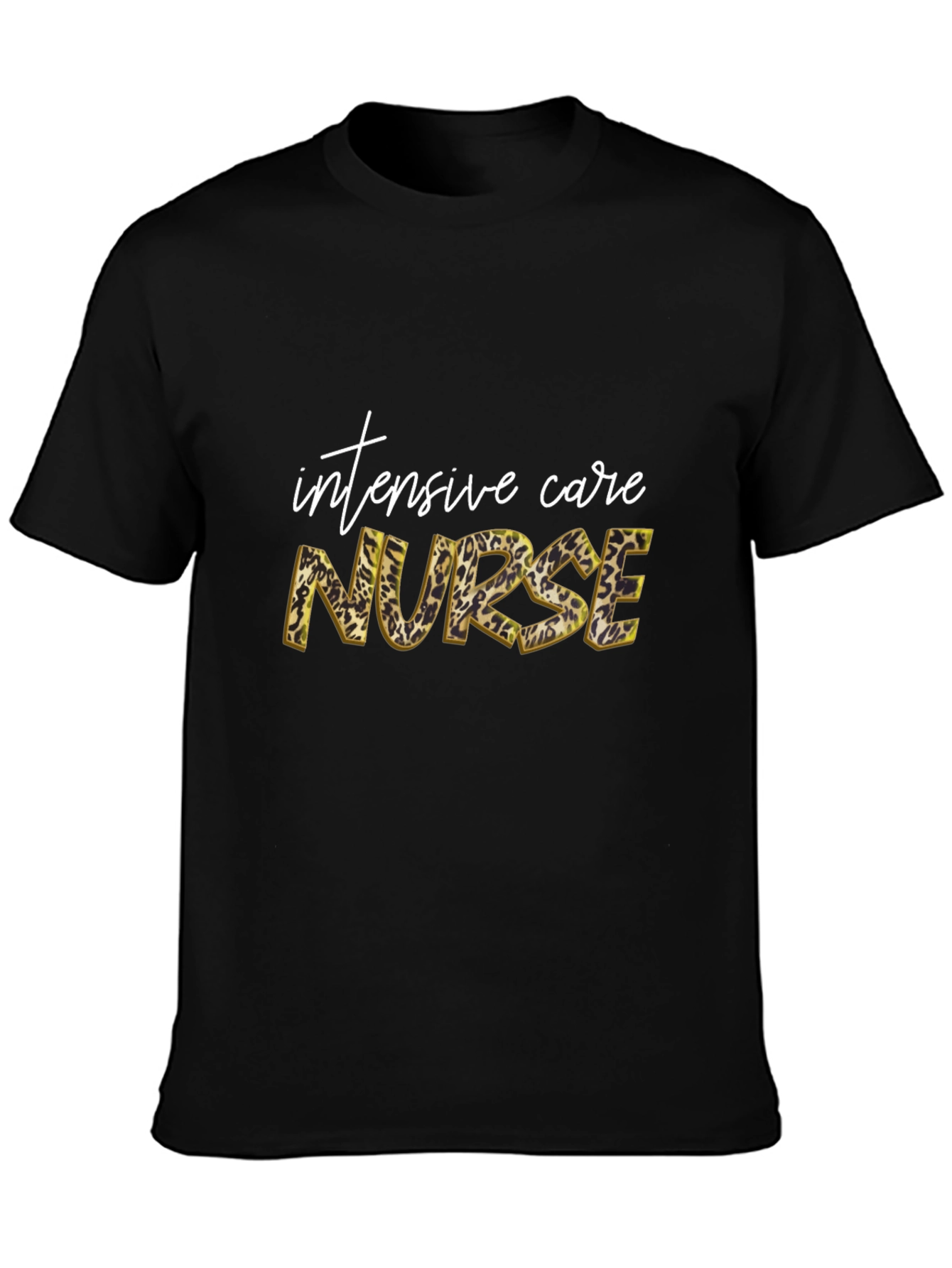 Intensive Care Nurse Leopard Print T-Shirt