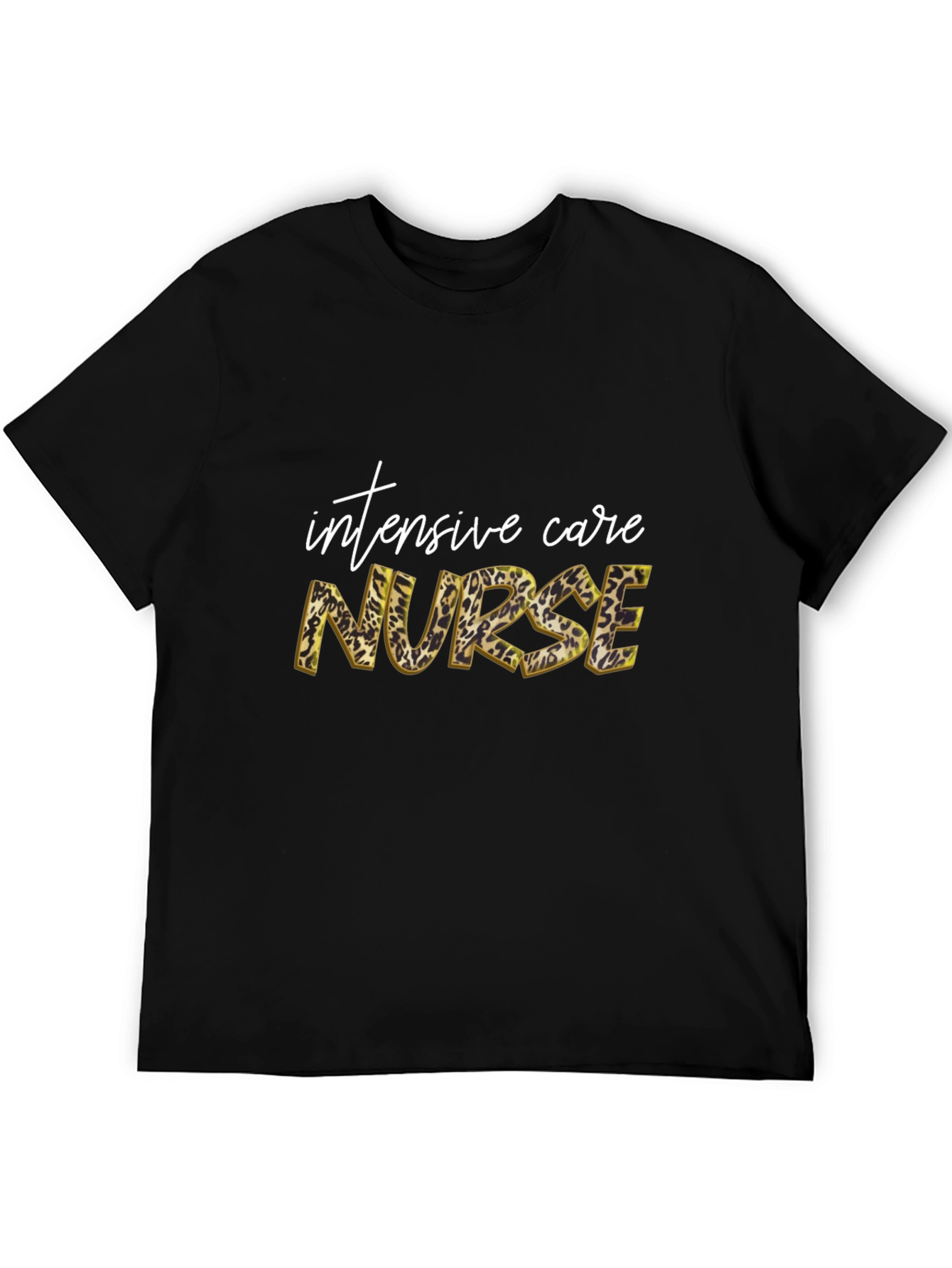 Intensive Care Nurse Leopard Print T-Shirt