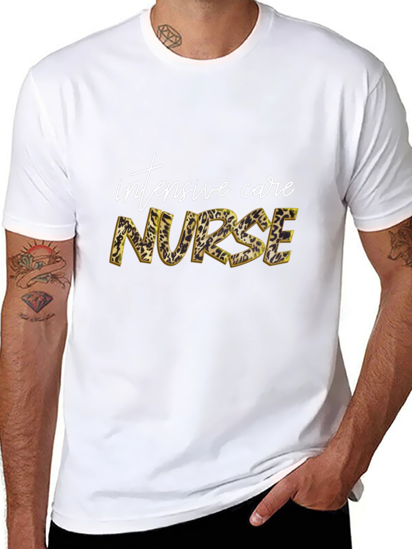 Intensive Care Nurse Leopard Print T-Shirt
