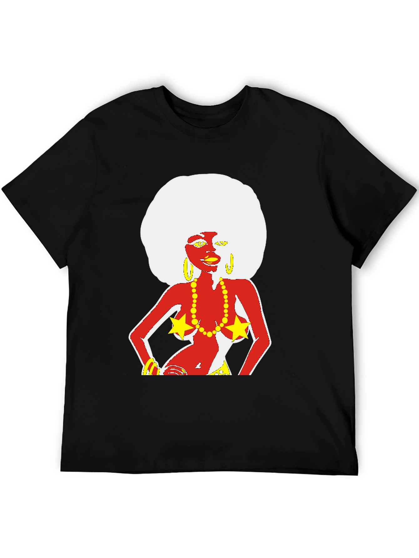 Funky Afro Lady Graphic T-Shirt