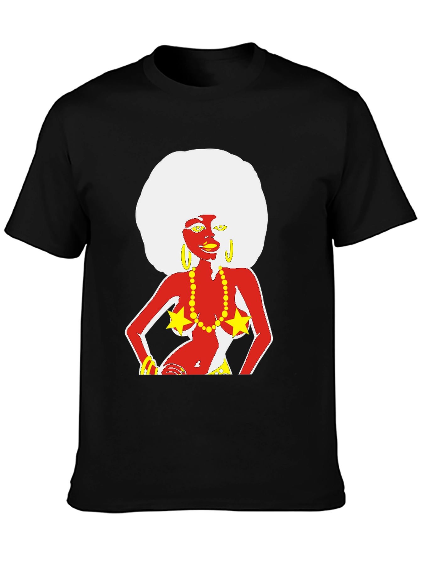 Funky Afro Lady Graphic T-Shirt