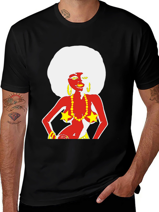 Funky Afro Lady Graphic T-Shirt