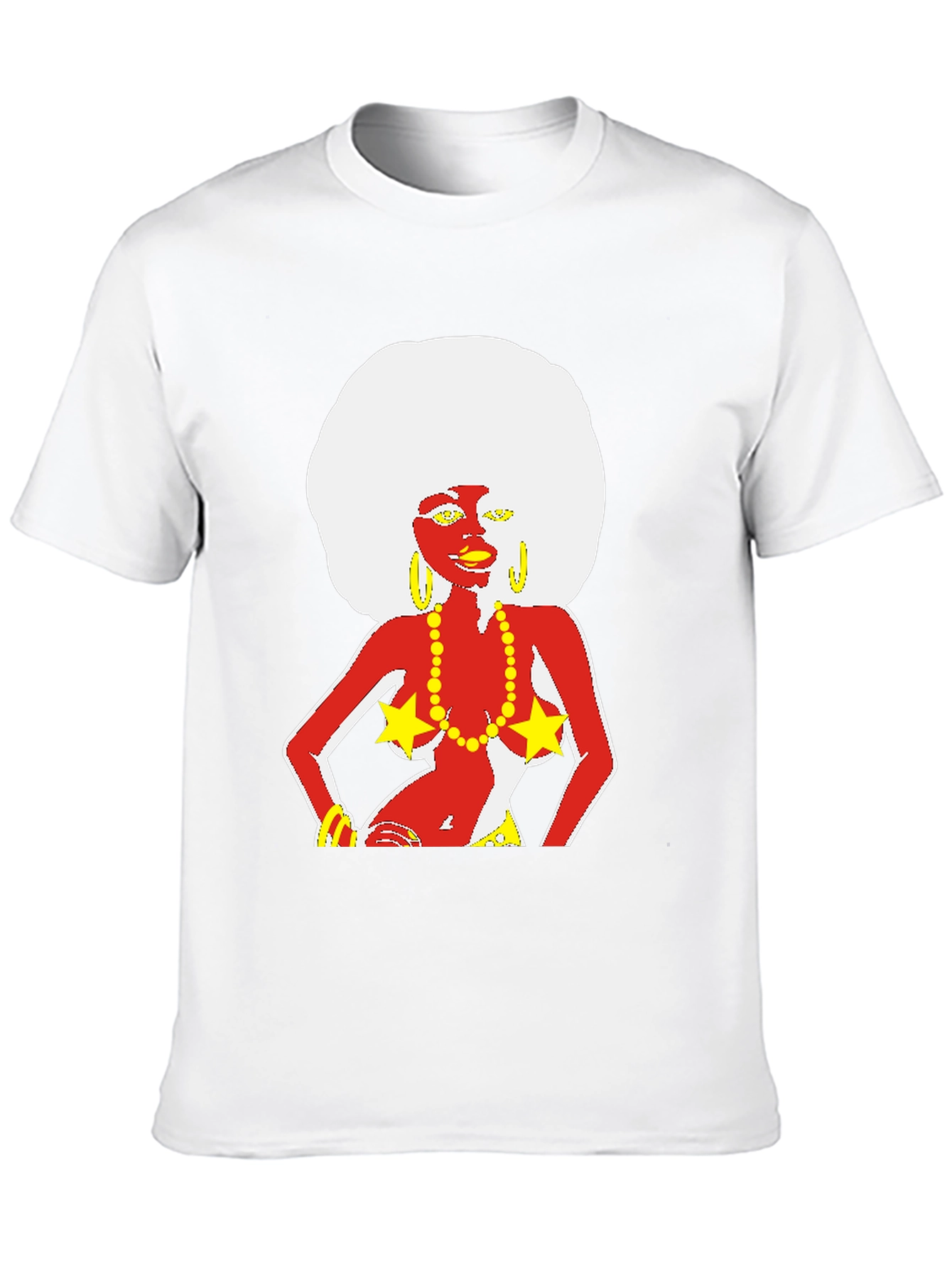 Funky Afro Lady Graphic T-Shirt