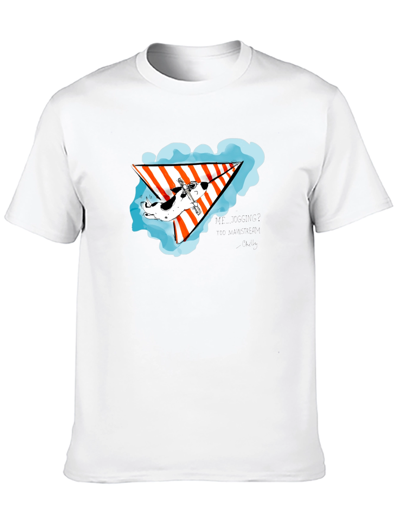 Hang Gliding Dog Black T-Shirt