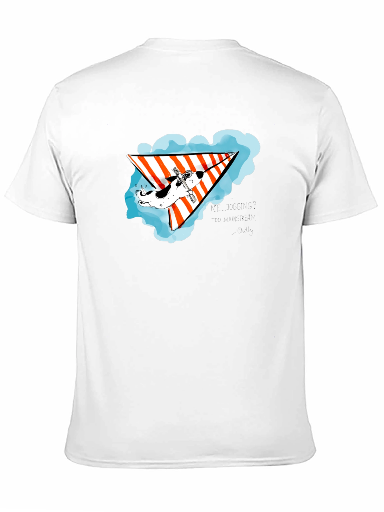 Hang Gliding Dog Black T-Shirt