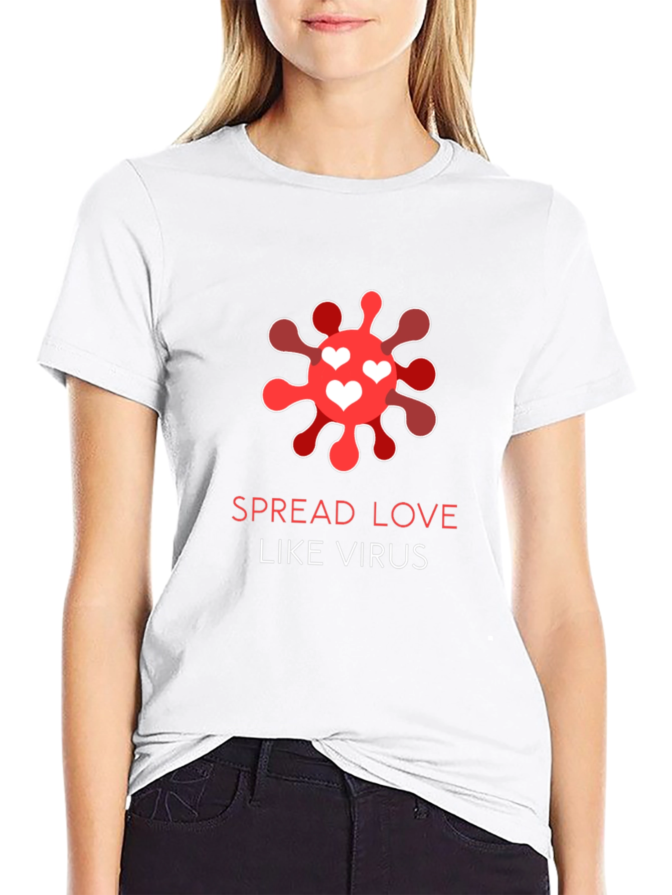 Spread Love Like Virus Black T-Shirt