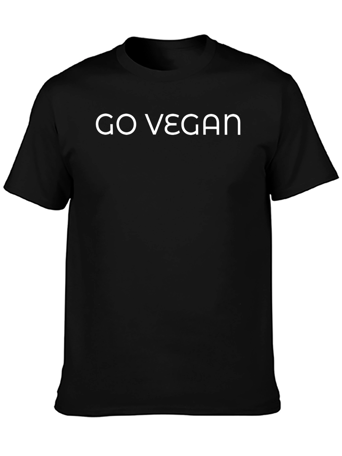 Go Vegan Graphic Tee - Black Cotton Blend