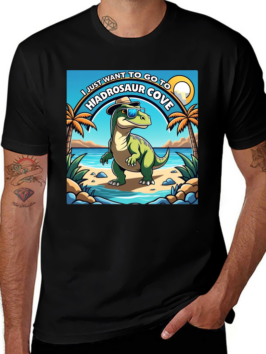 Hiadrosaur Cove T-Shirt: Dinosaur Beach Vacation Tee
