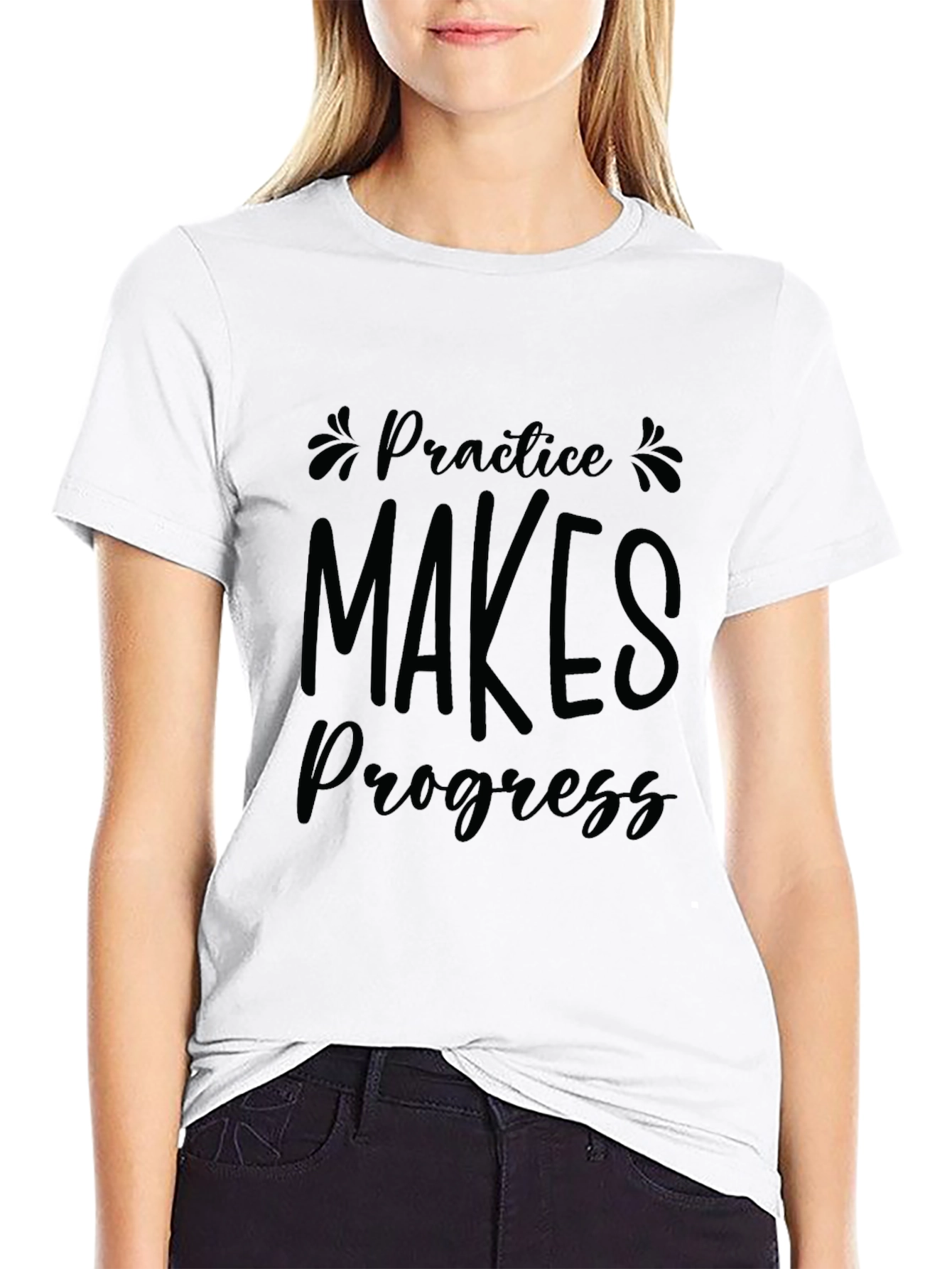 Practice Makes Progress Black T-Shirt