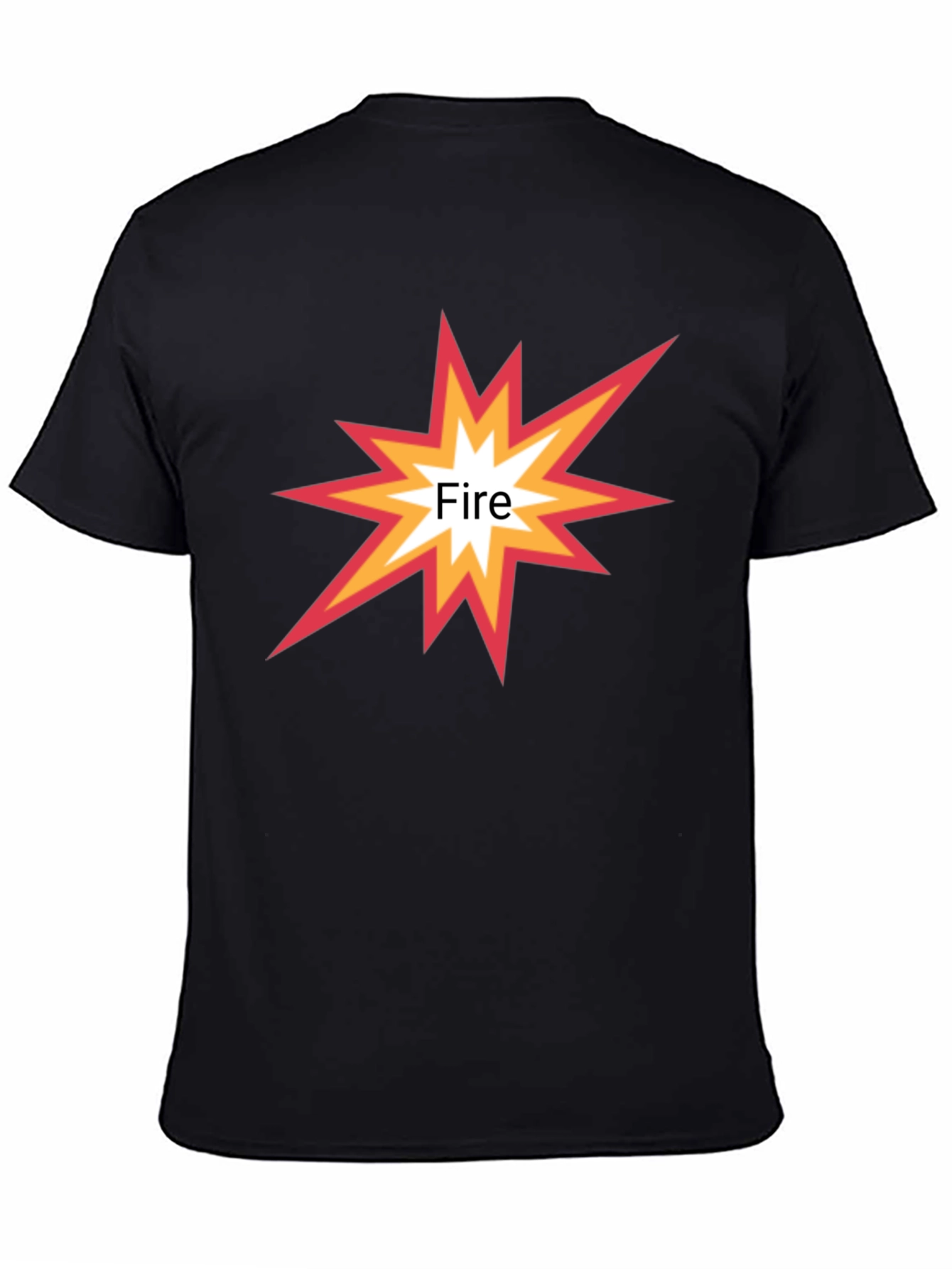Fire Graphic Black T-Shirt - Stylish Casual Wear