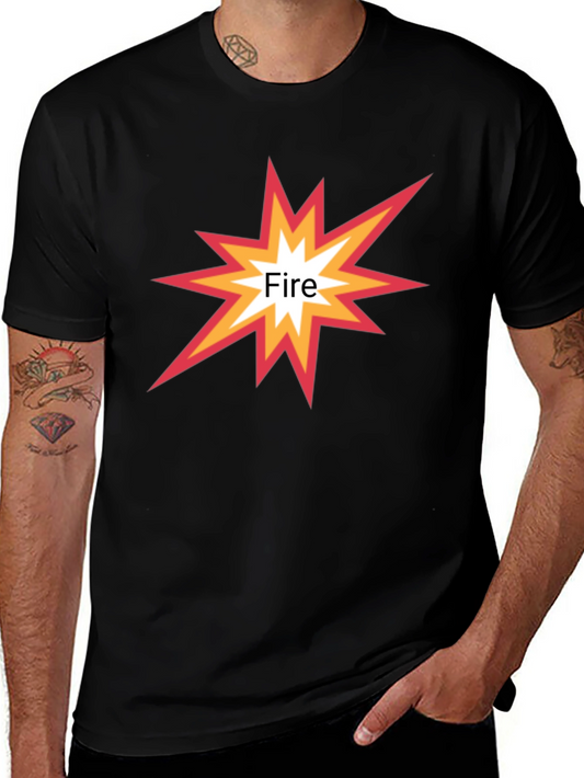 Fire Graphic Black T-Shirt - Stylish Casual Wear