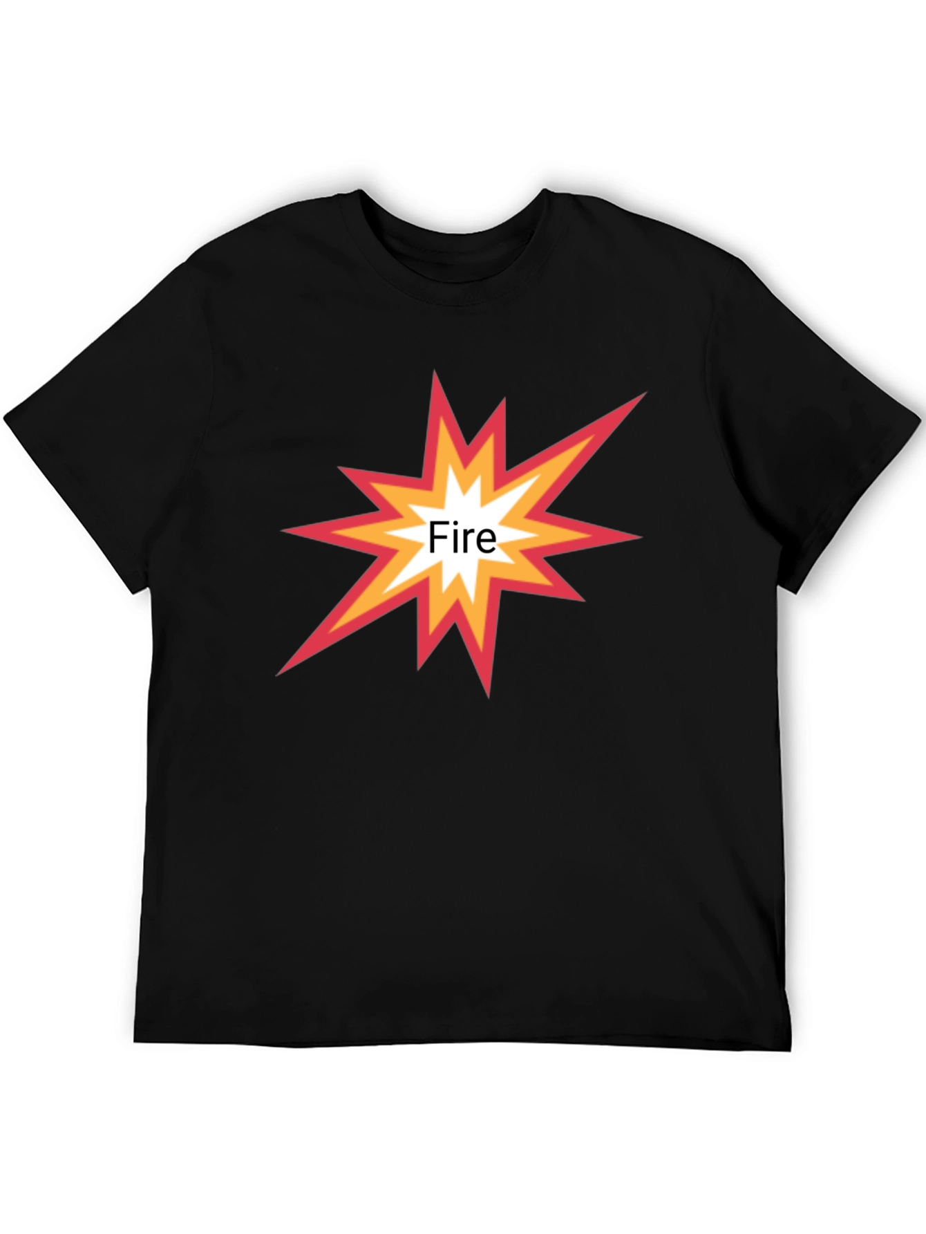 Fire Graphic Black T-Shirt - Stylish Casual Wear