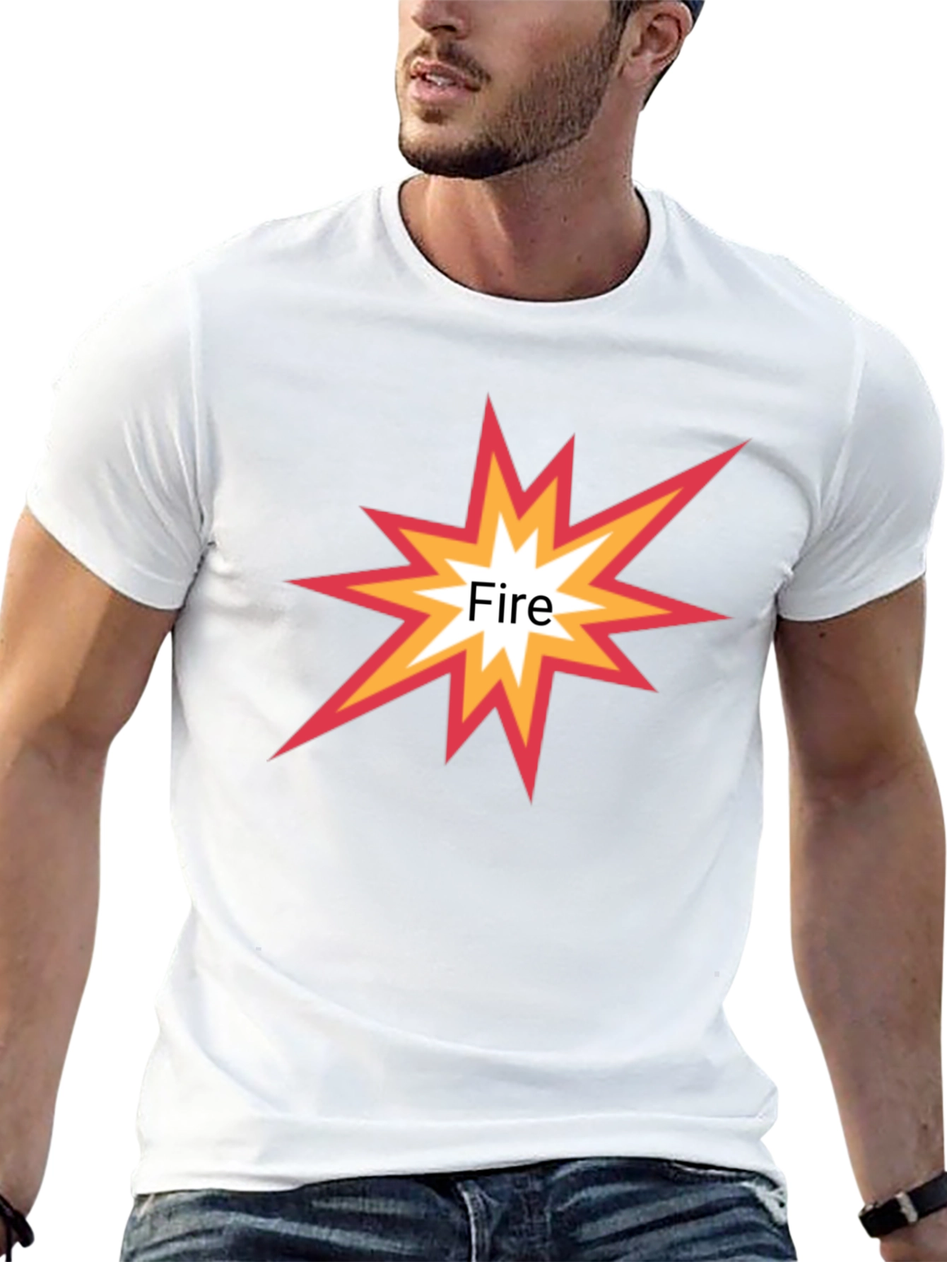 Fire Graphic Black T-Shirt - Stylish Casual Wear