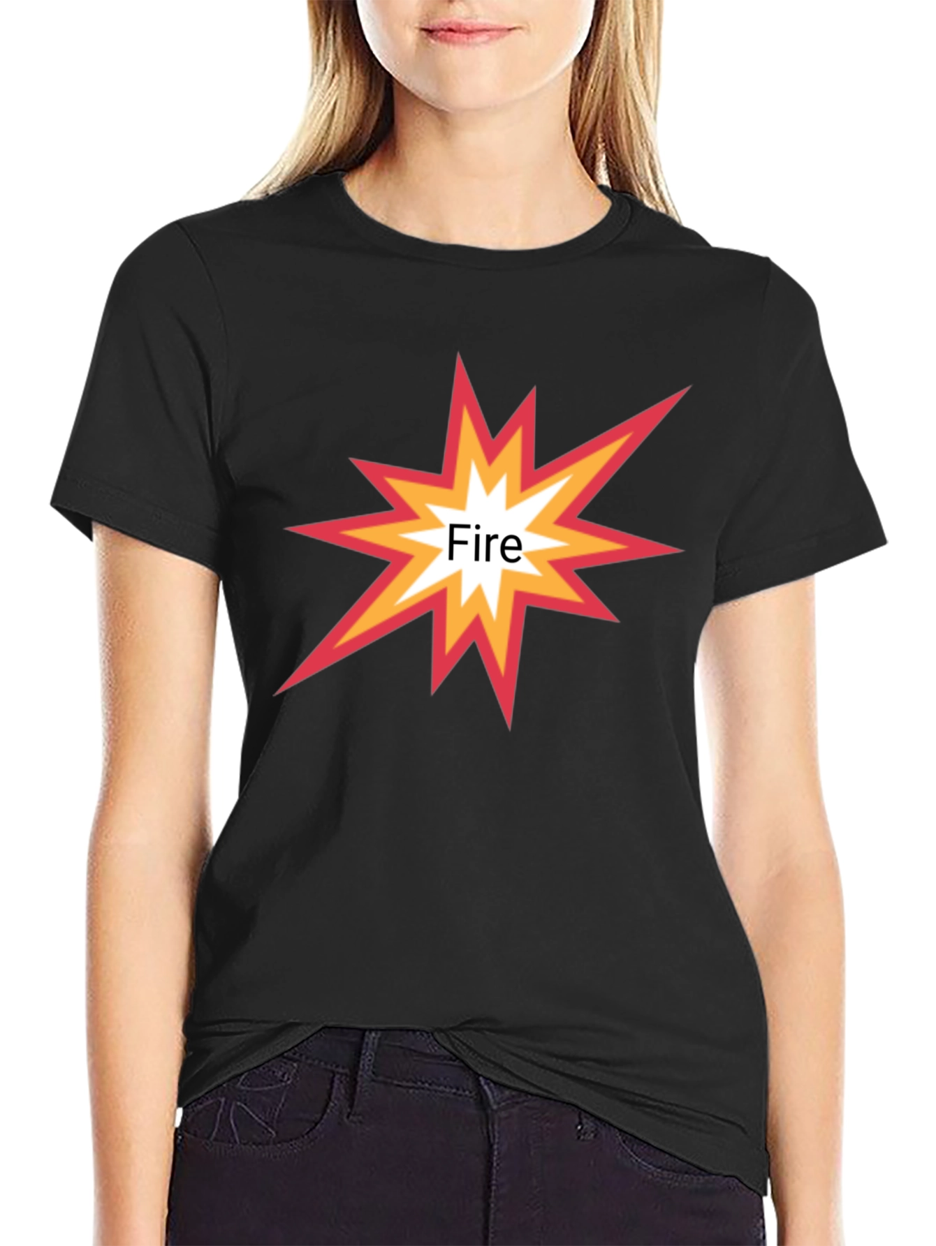 Fire Graphic Black T-Shirt - Stylish Casual Wear