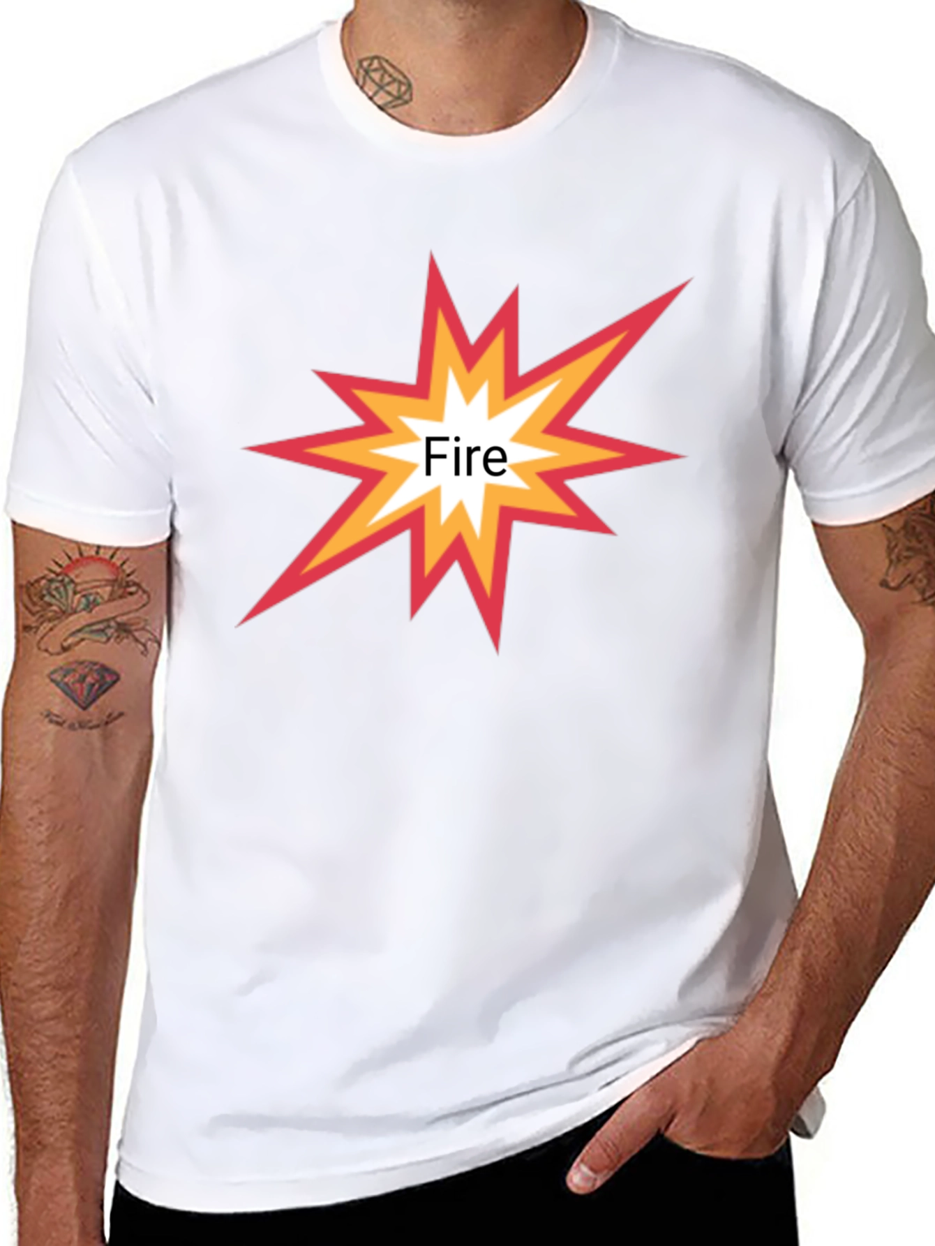 Fire Graphic Black T-Shirt - Stylish Casual Wear