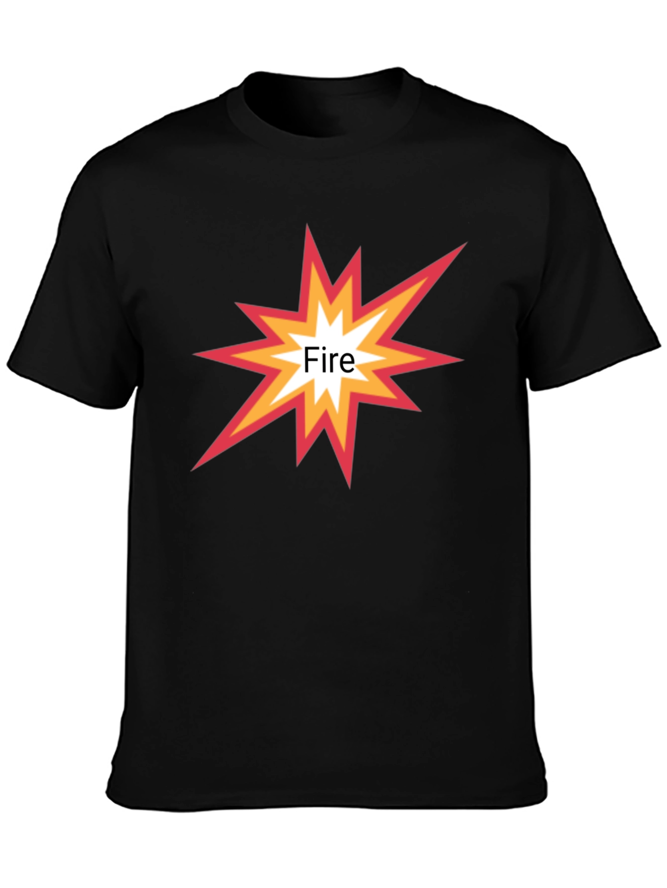 Fire Graphic Black T-Shirt - Stylish Casual Wear