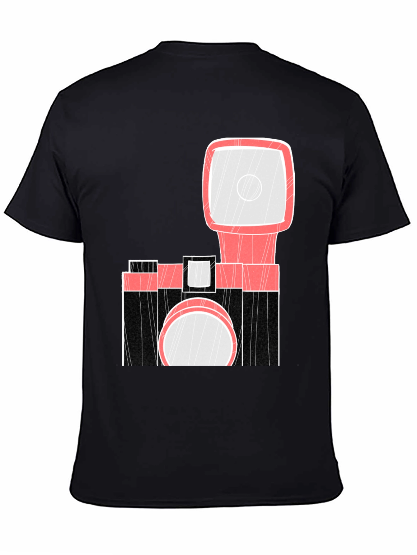 Retro Camera Graphic Tee - Black