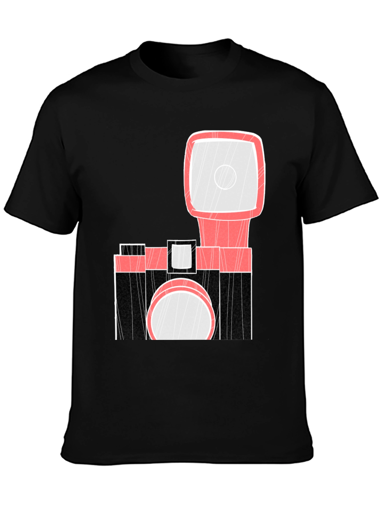 Retro Camera Graphic Tee - Black