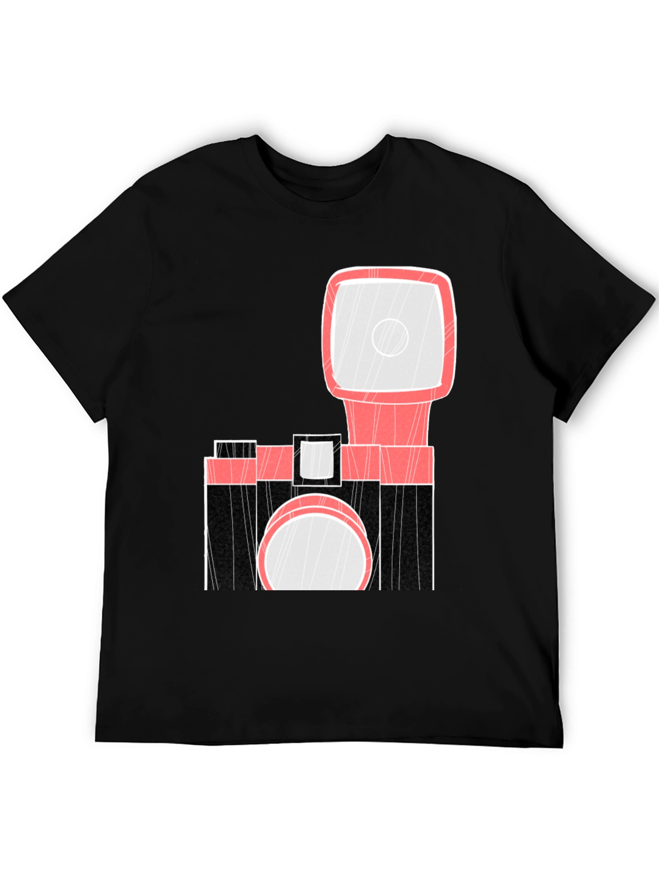Retro Camera Graphic Tee - Black