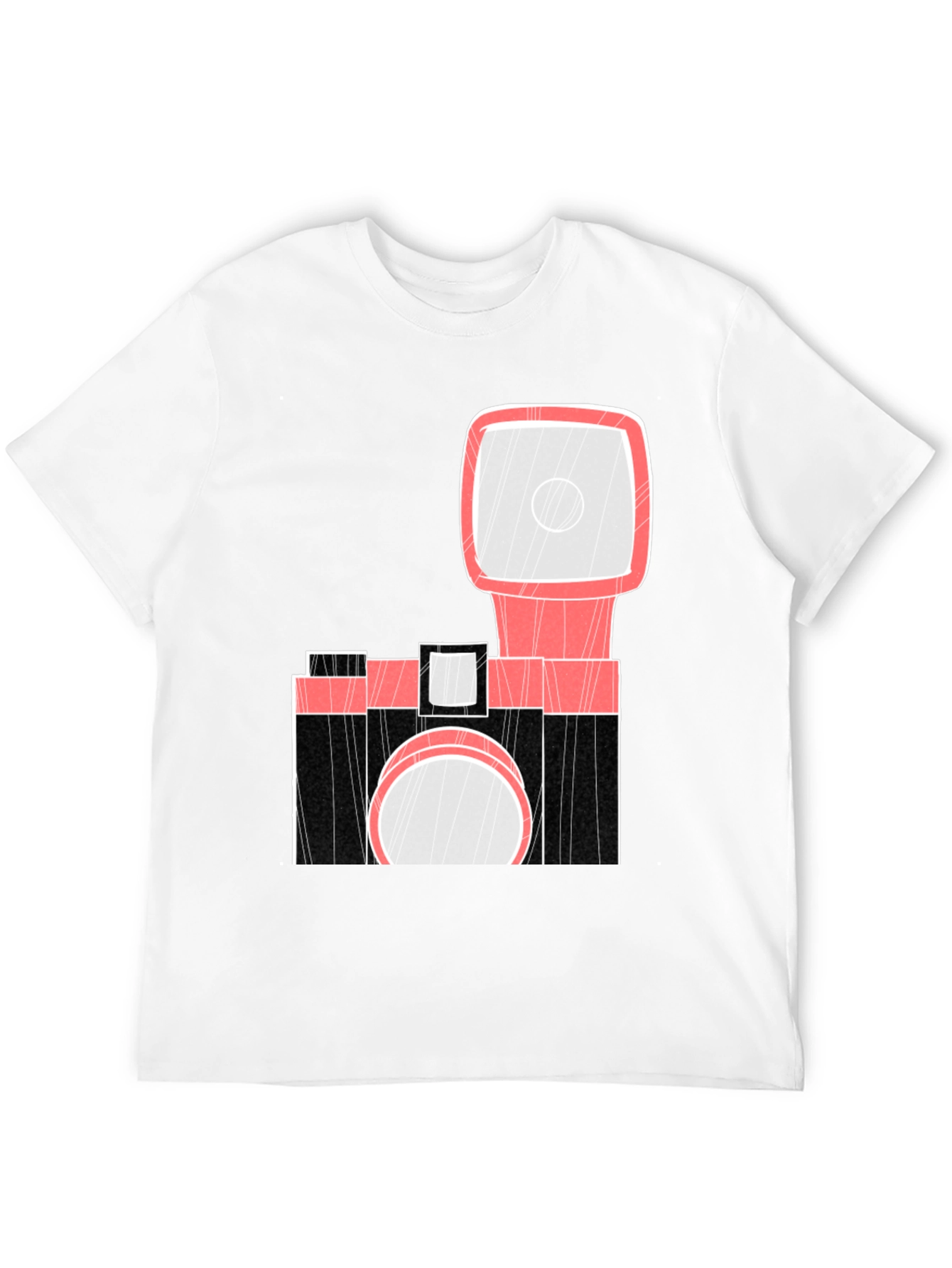 Retro Camera Graphic Tee - Black