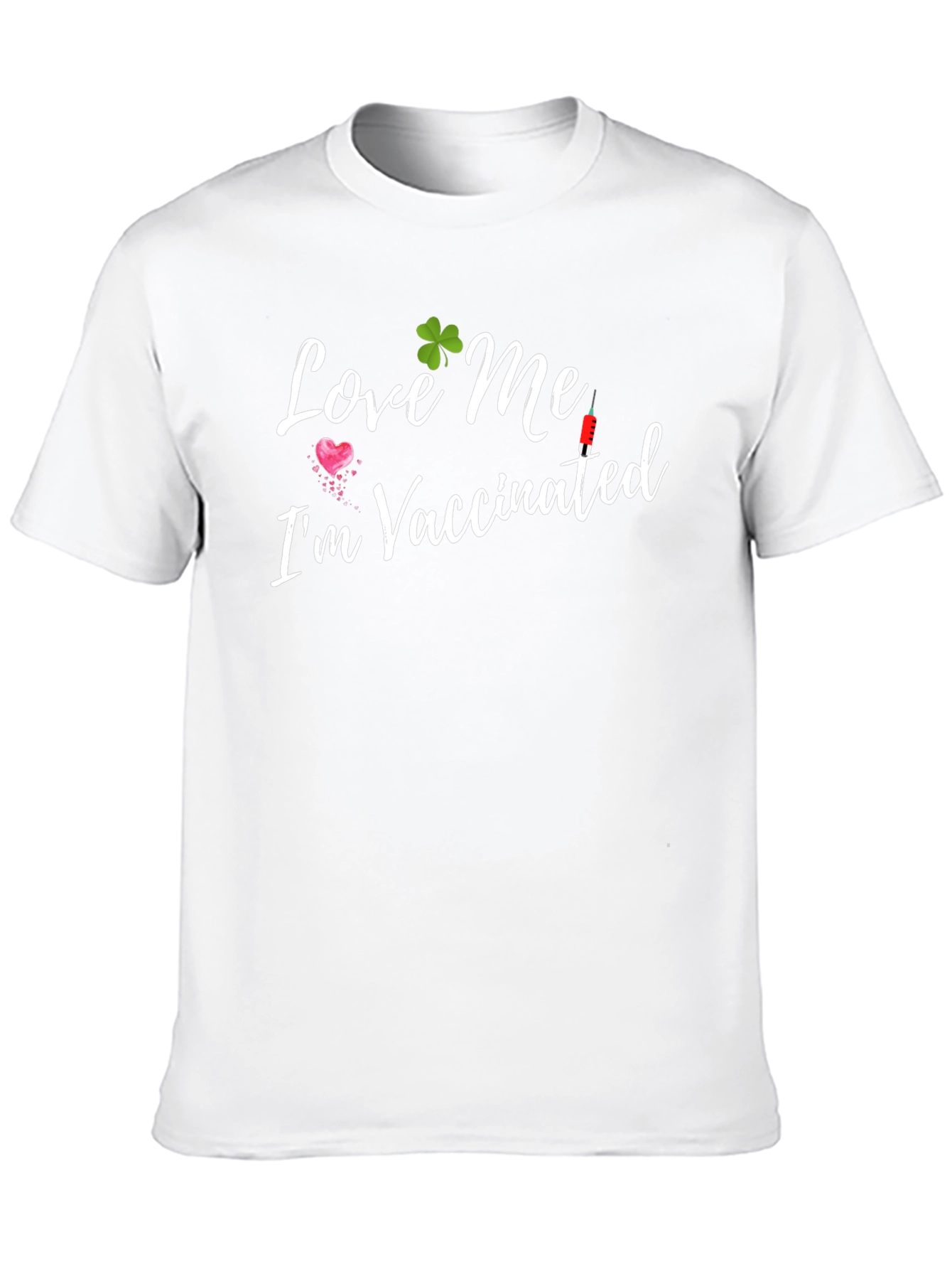 Love Me Im Vaccinated Black Tee Shirt