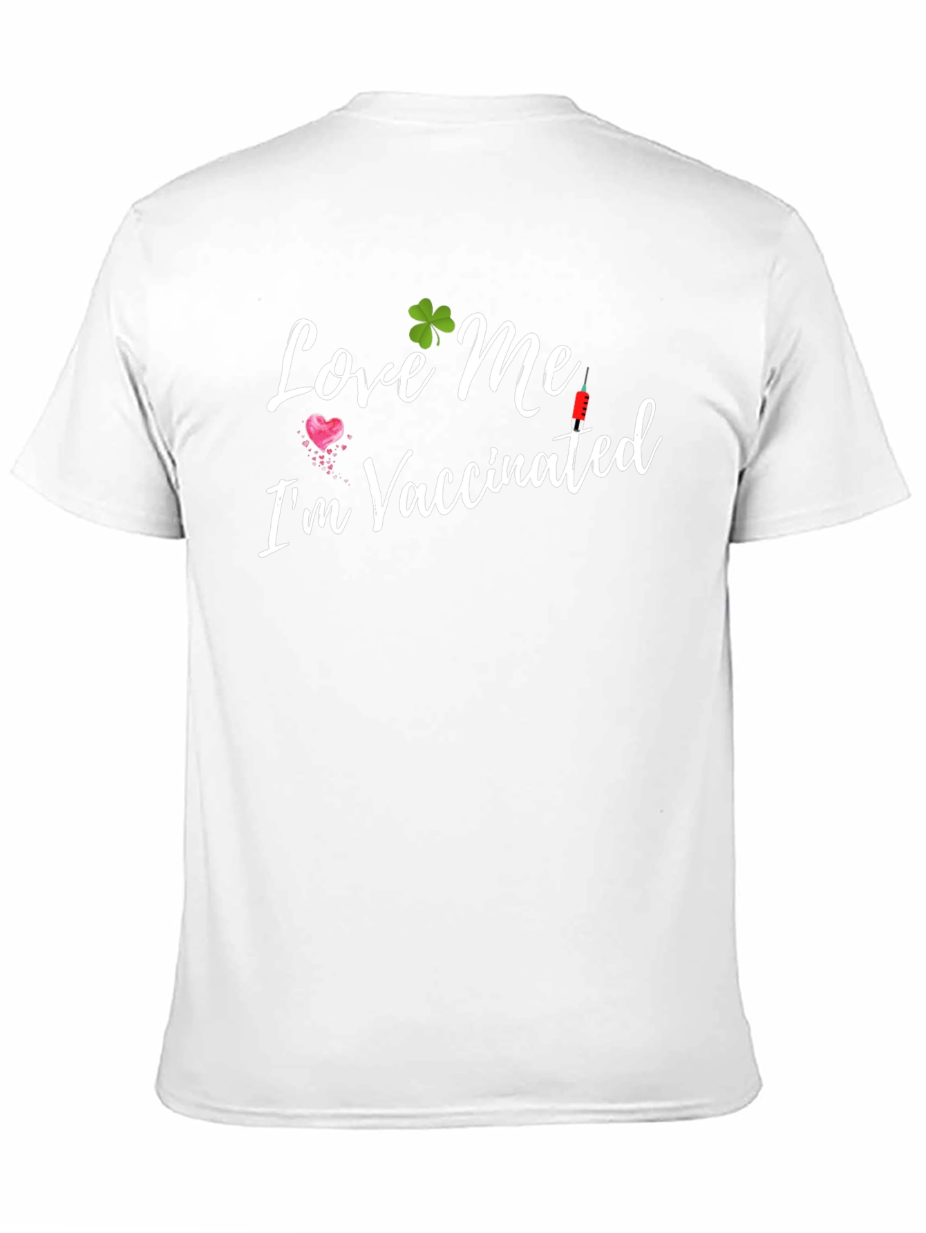 Love Me Im Vaccinated Black Tee Shirt