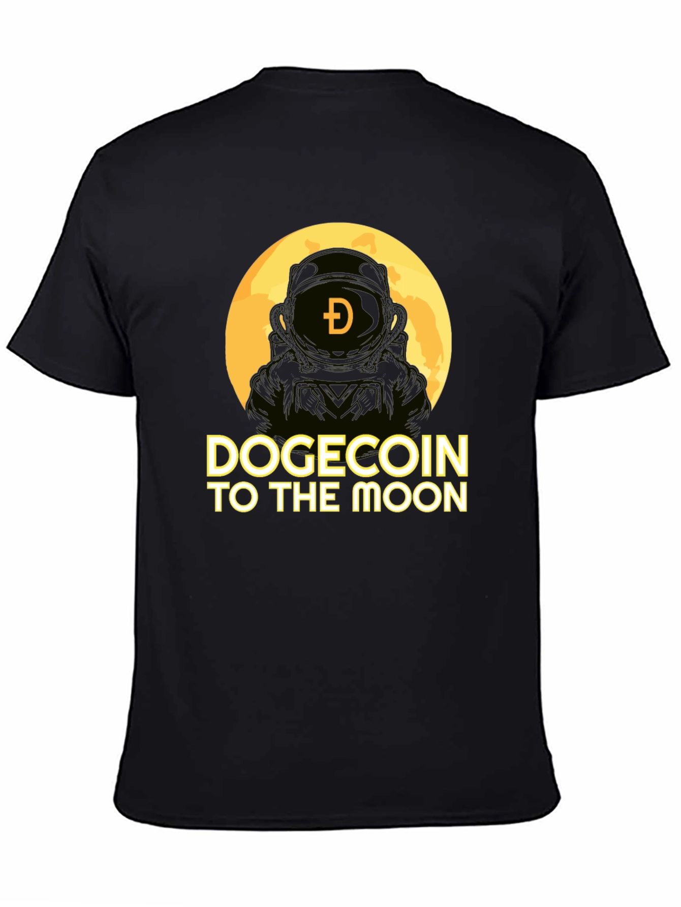 Dogecoin To The Moon Black T-Shirt