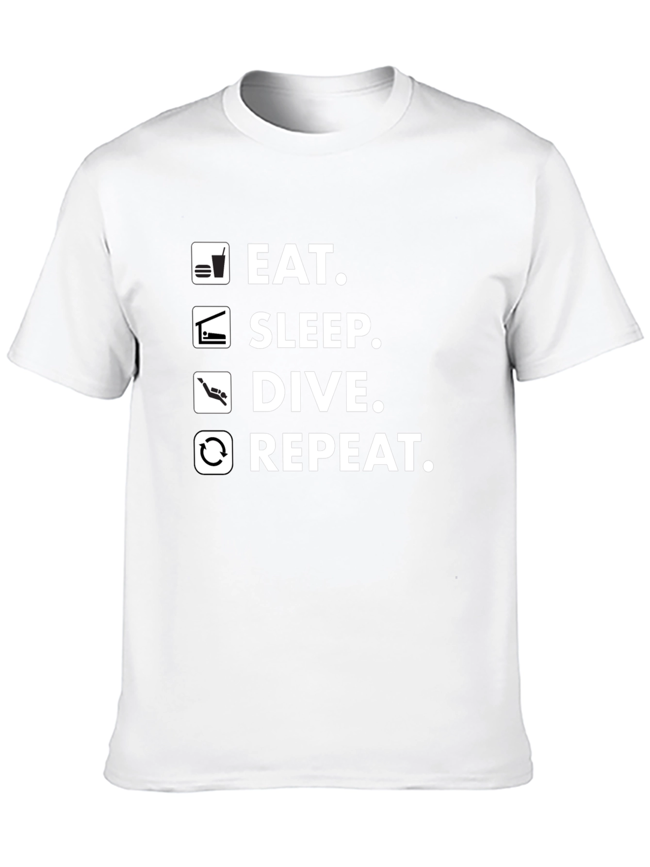Eat Sleep Dive Repeat Black T-Shirt