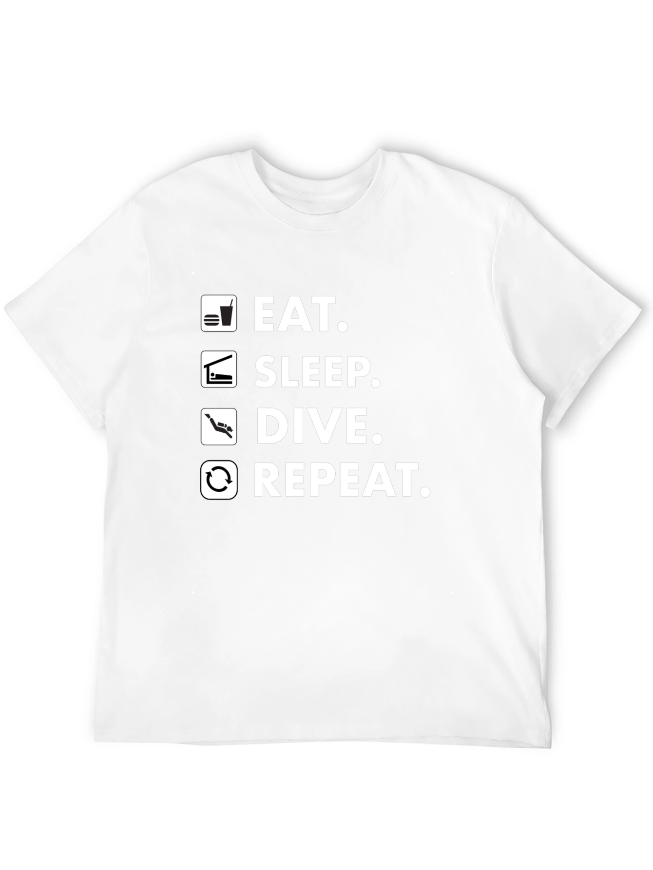 Eat Sleep Dive Repeat Black T-Shirt