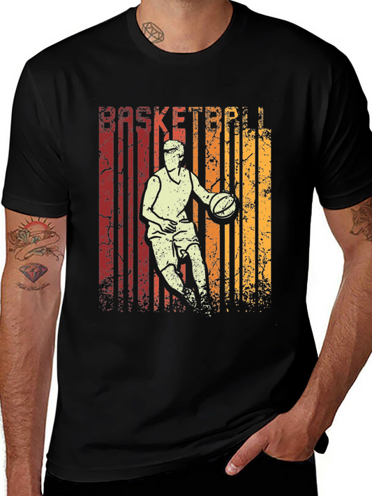 Vintage Basketball Player Graphic T-Shirt