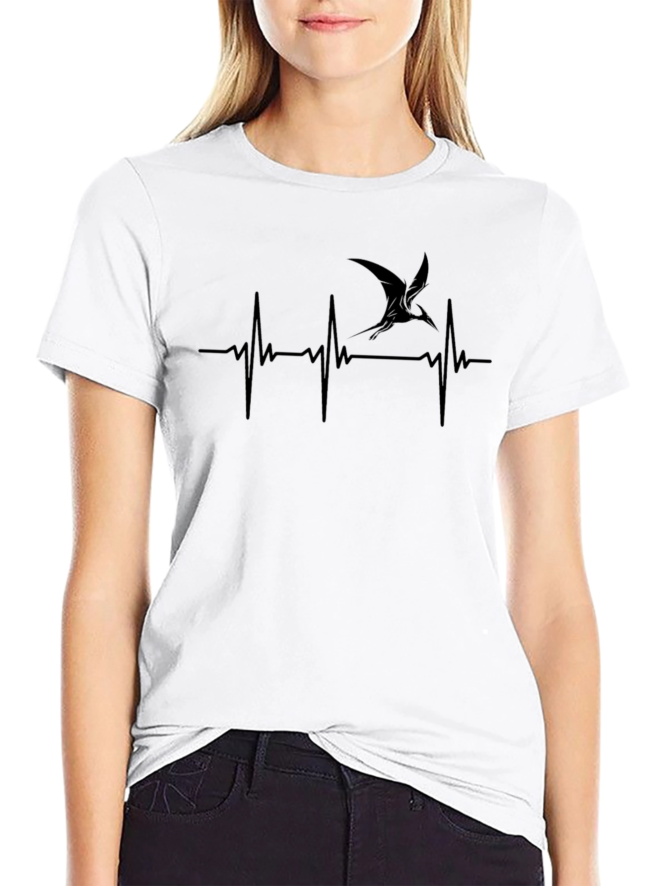 Pterodactyl Heartbeat T-Shirt - Prehistoric Pulse