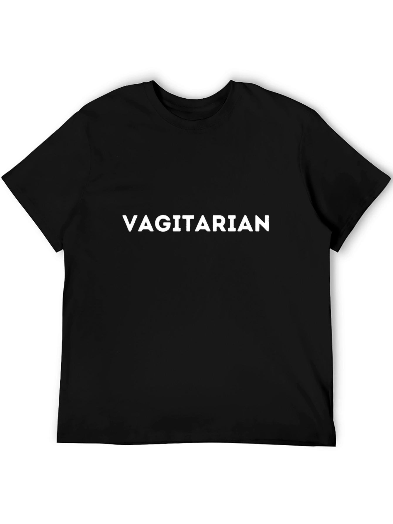 Vagitarian Graphic Tee - Black Crewneck T-Shirt