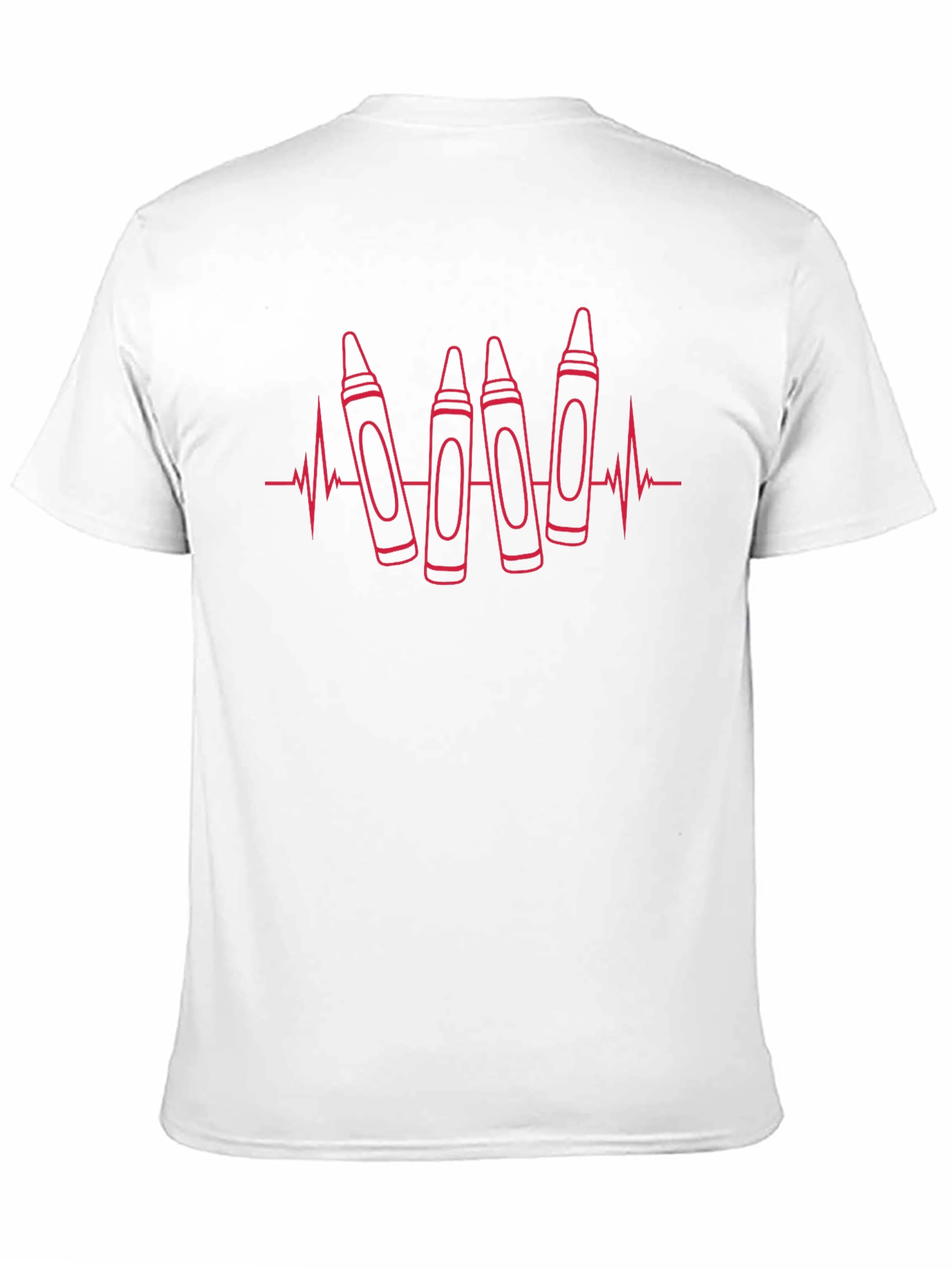 Crayon Heartbeat T-Shirt - Teacher Gift