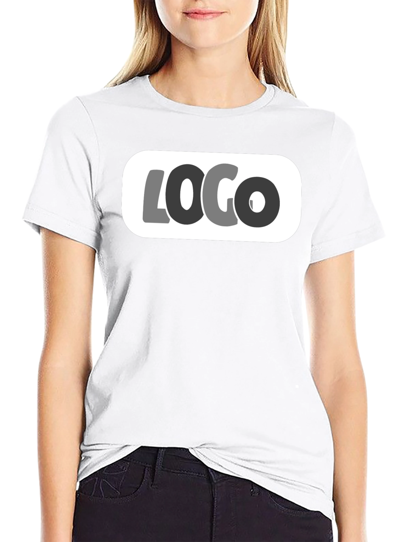 Black Graphic Tee - Modern Logo Design