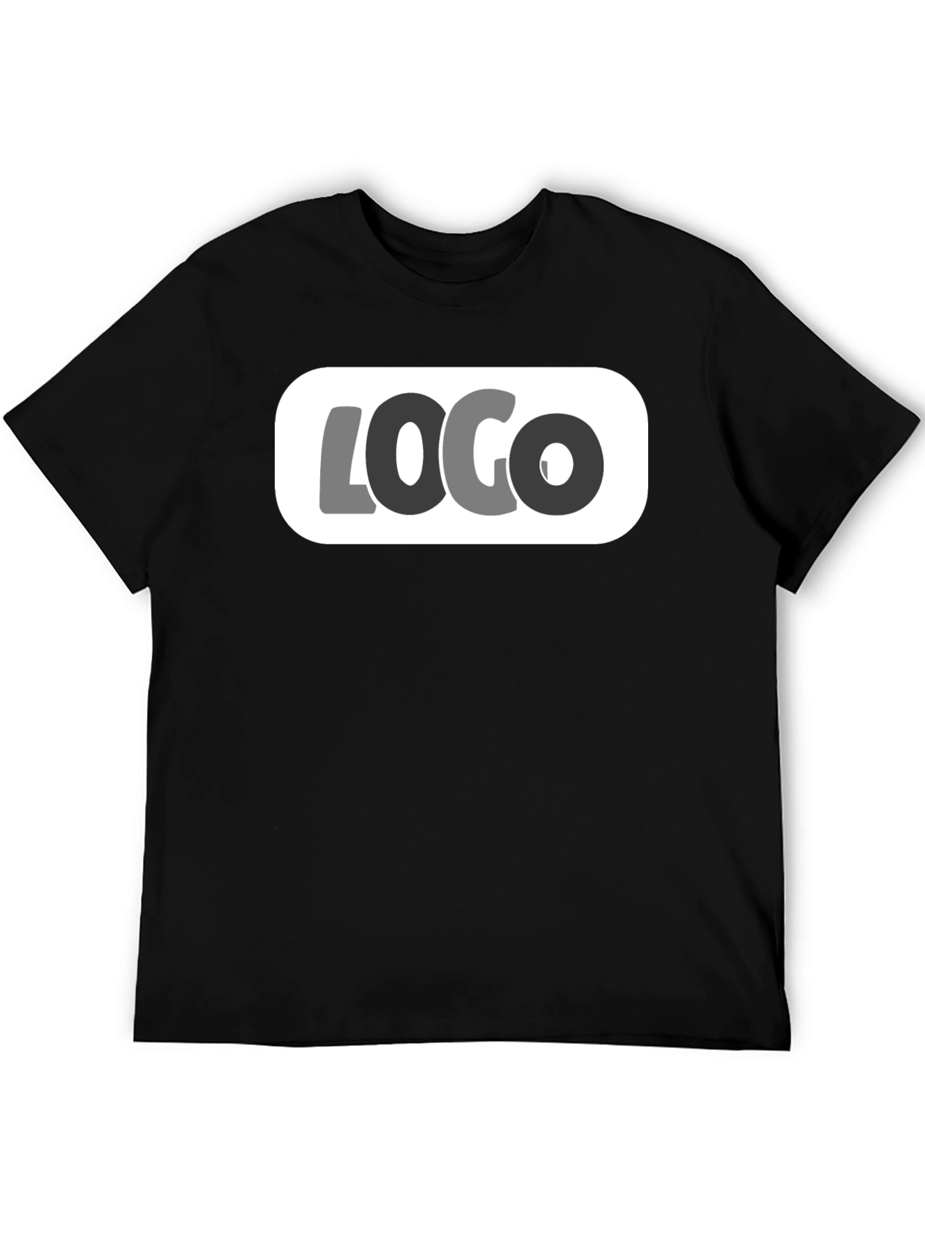 Black Graphic Tee - Modern Logo Design