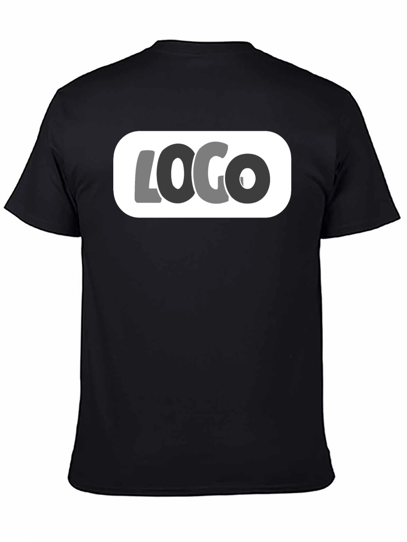 Black Graphic Tee - Modern Logo Design