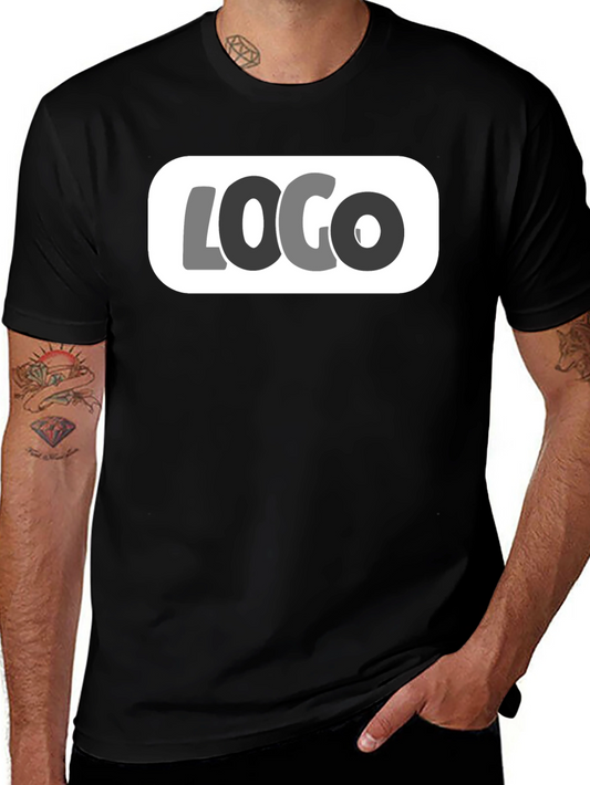 Black Graphic Tee - Modern Logo Design
