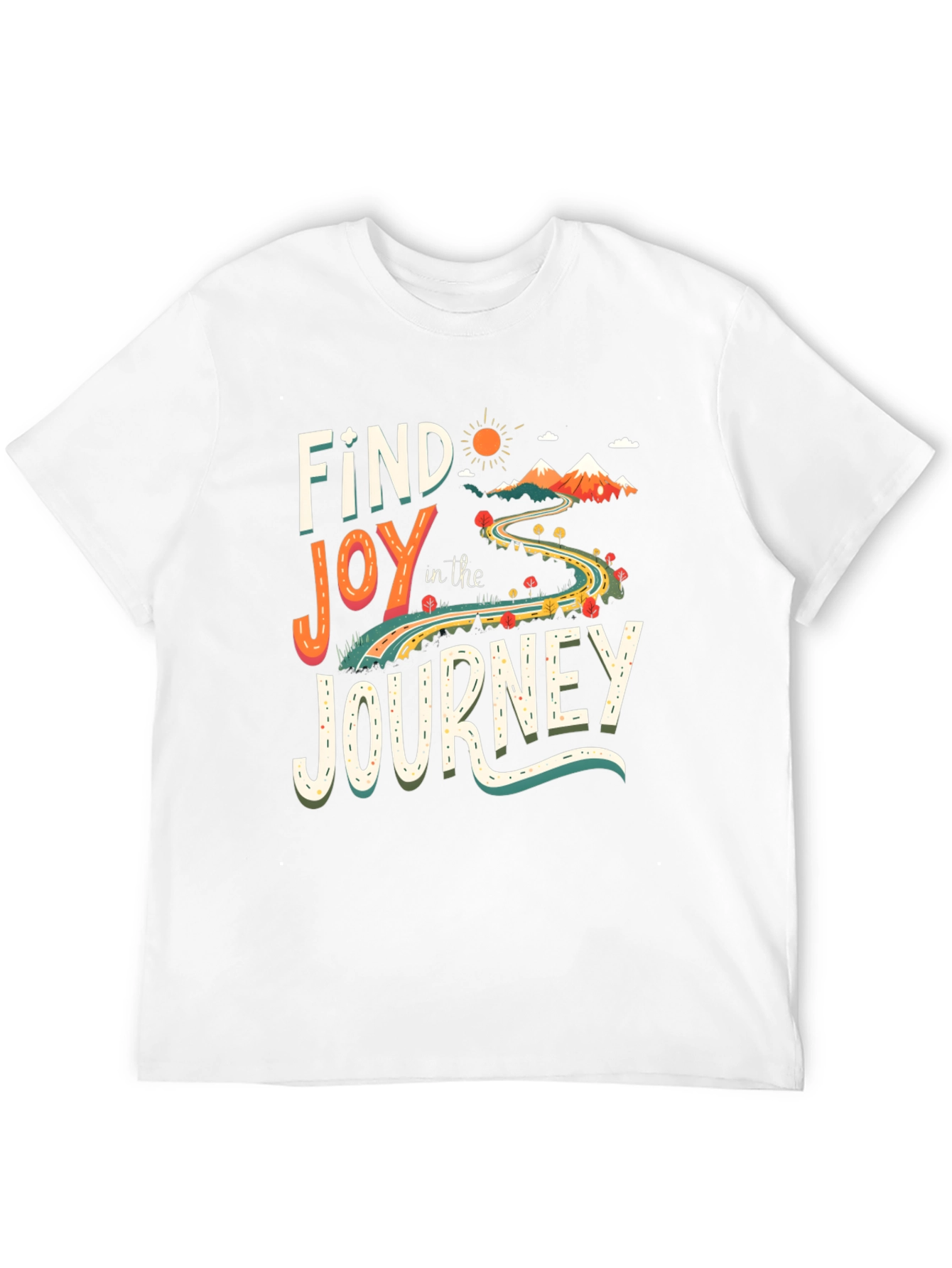 Find Joy in the Journey Black Graphic T-Shirt