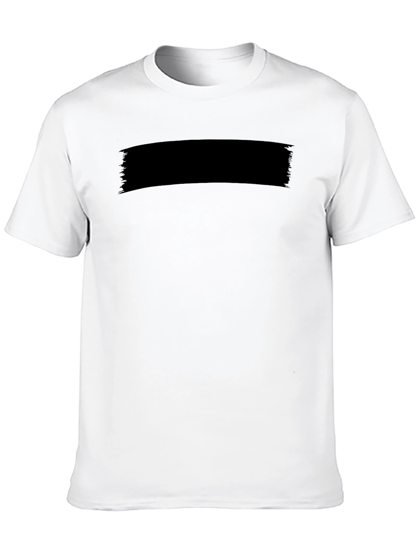 Mens Solid Black Crew Neck Short Sleeve T-Shirt