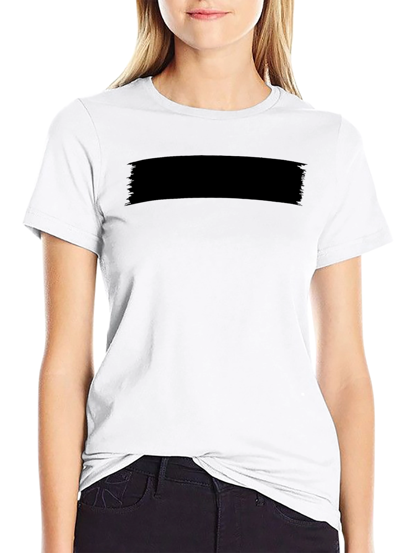 Mens Solid Black Crew Neck Short Sleeve T-Shirt