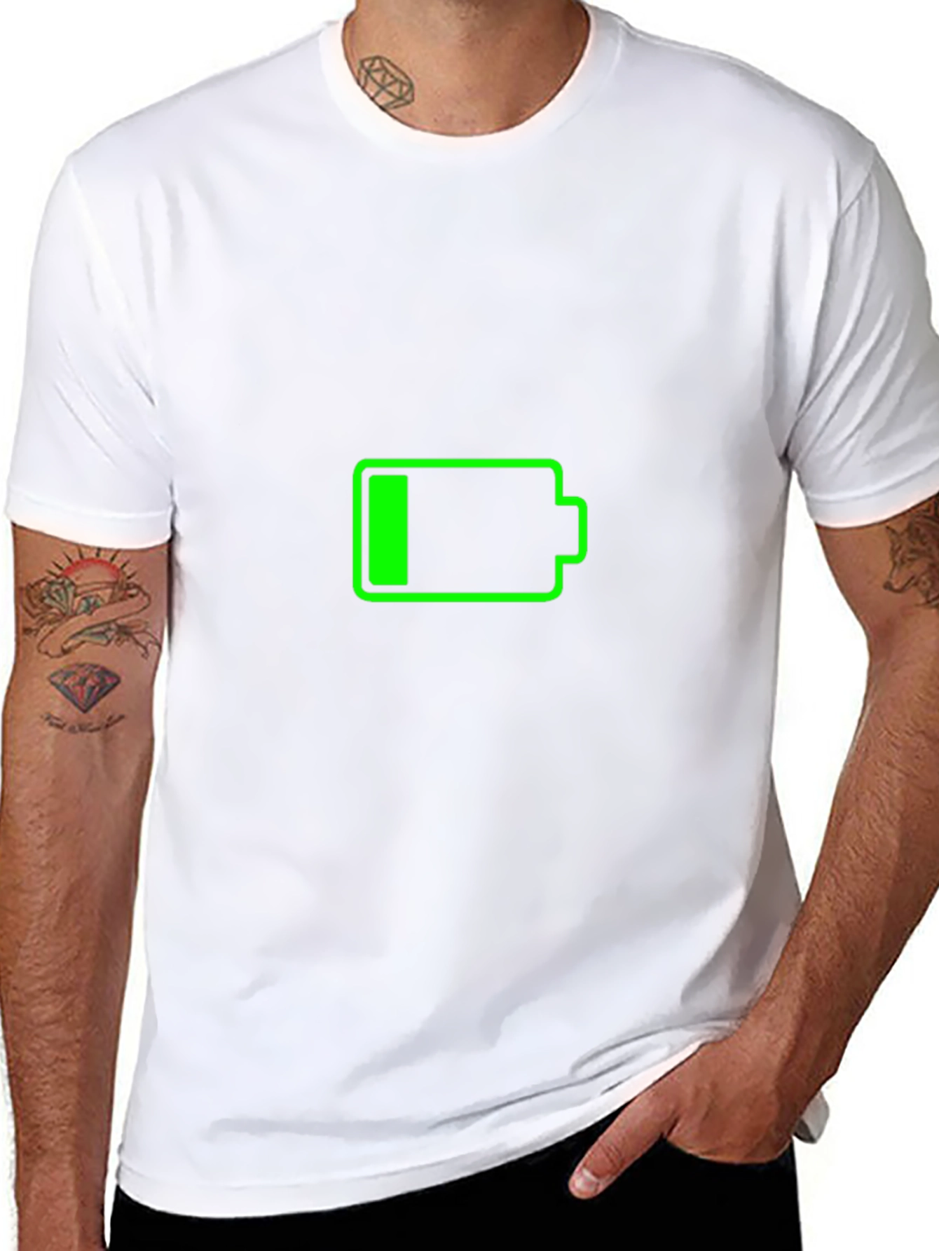 Low Battery Graphic T-Shirt - Recharge Your Style!