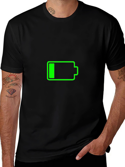 Low Battery Graphic T-Shirt - Recharge Your Style!