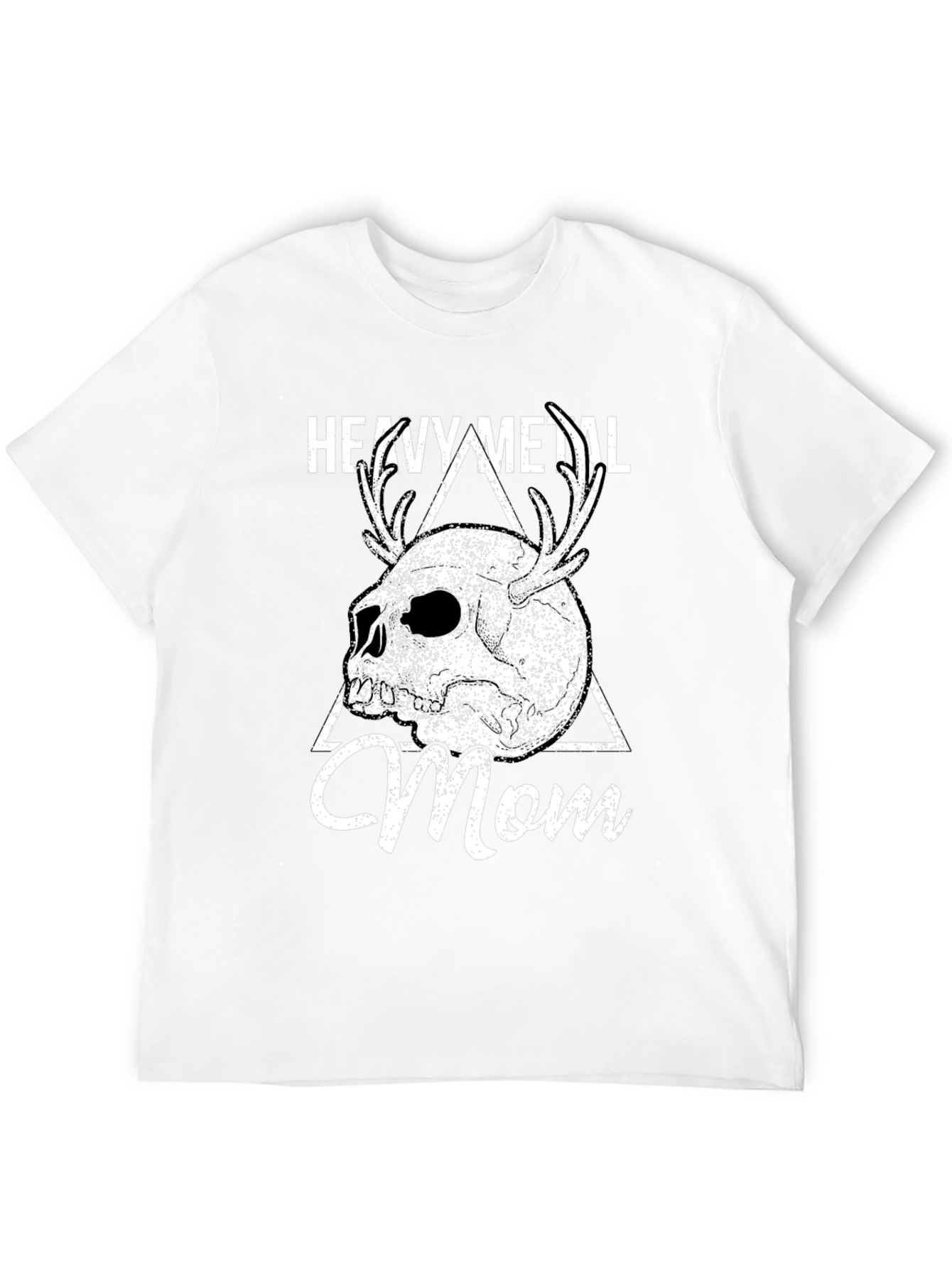 Heavy Metal Mom T-Shirt with Skull & Antlers