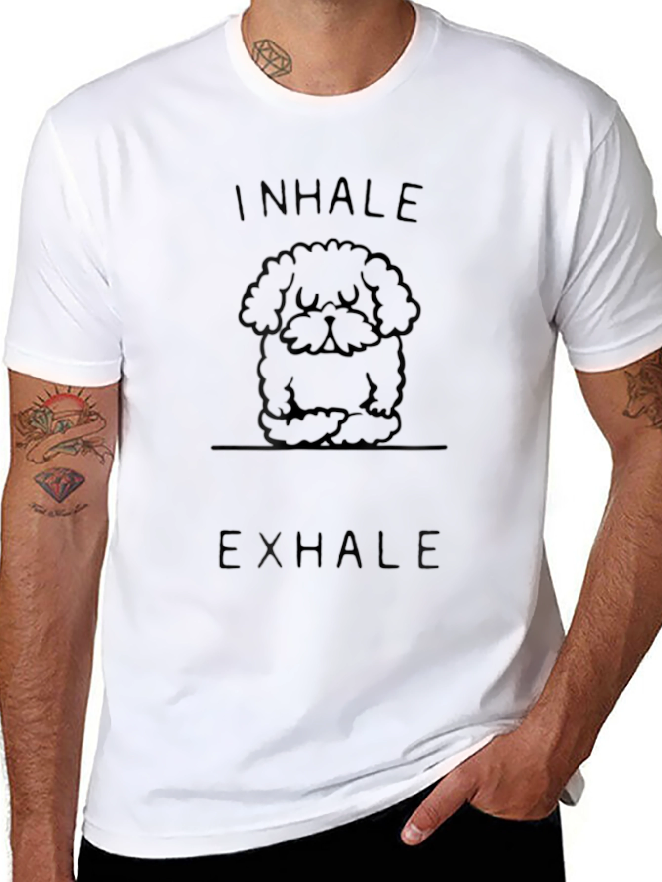 Inhale Exhale Dog Meditation T-Shirt
