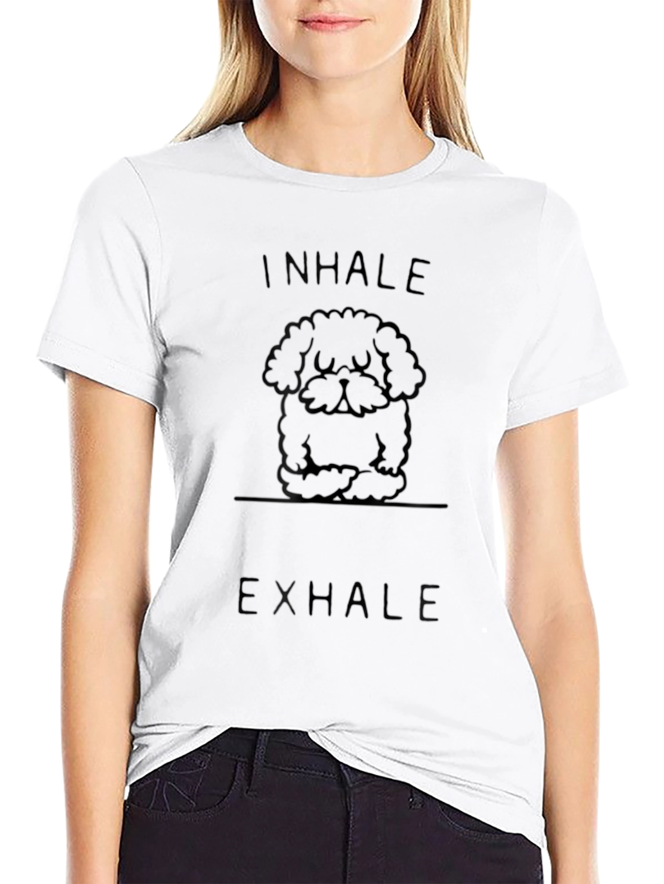Inhale Exhale Dog Meditation T-Shirt