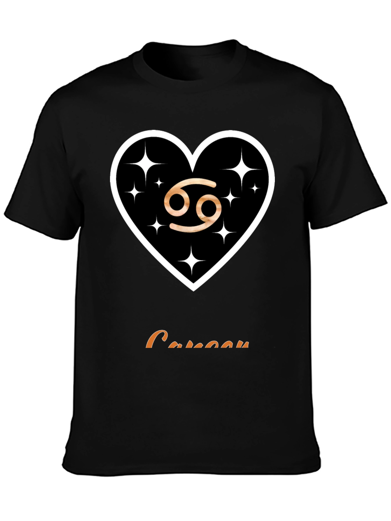 Cancer Zodiac Sign T-Shirt Heart Design