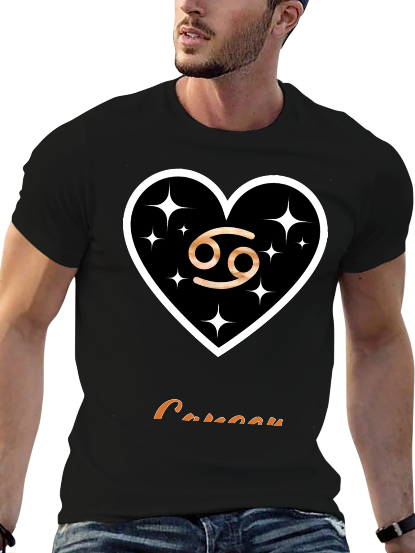 Cancer Zodiac Sign T-Shirt Heart Design