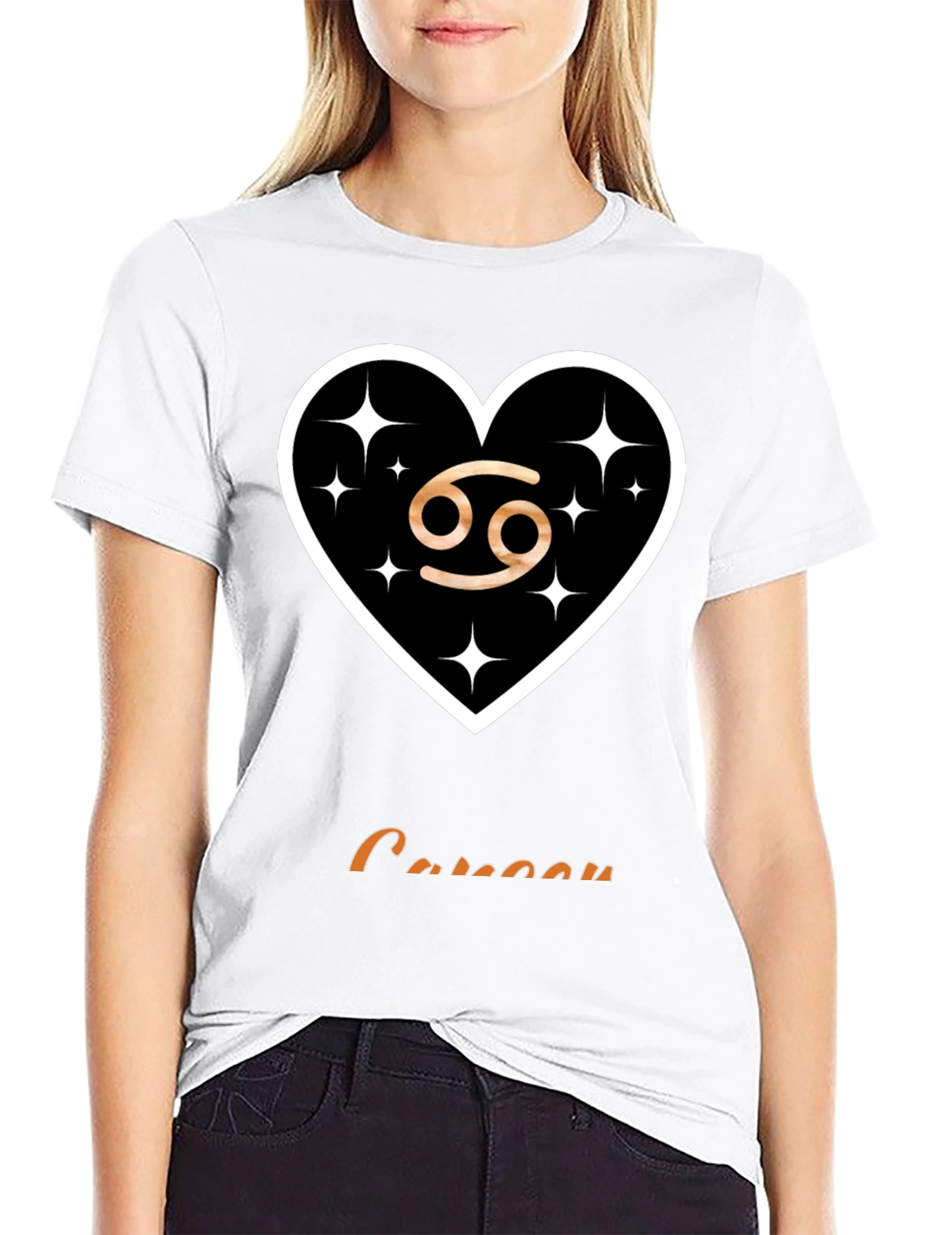Cancer Zodiac Sign T-Shirt Heart Design