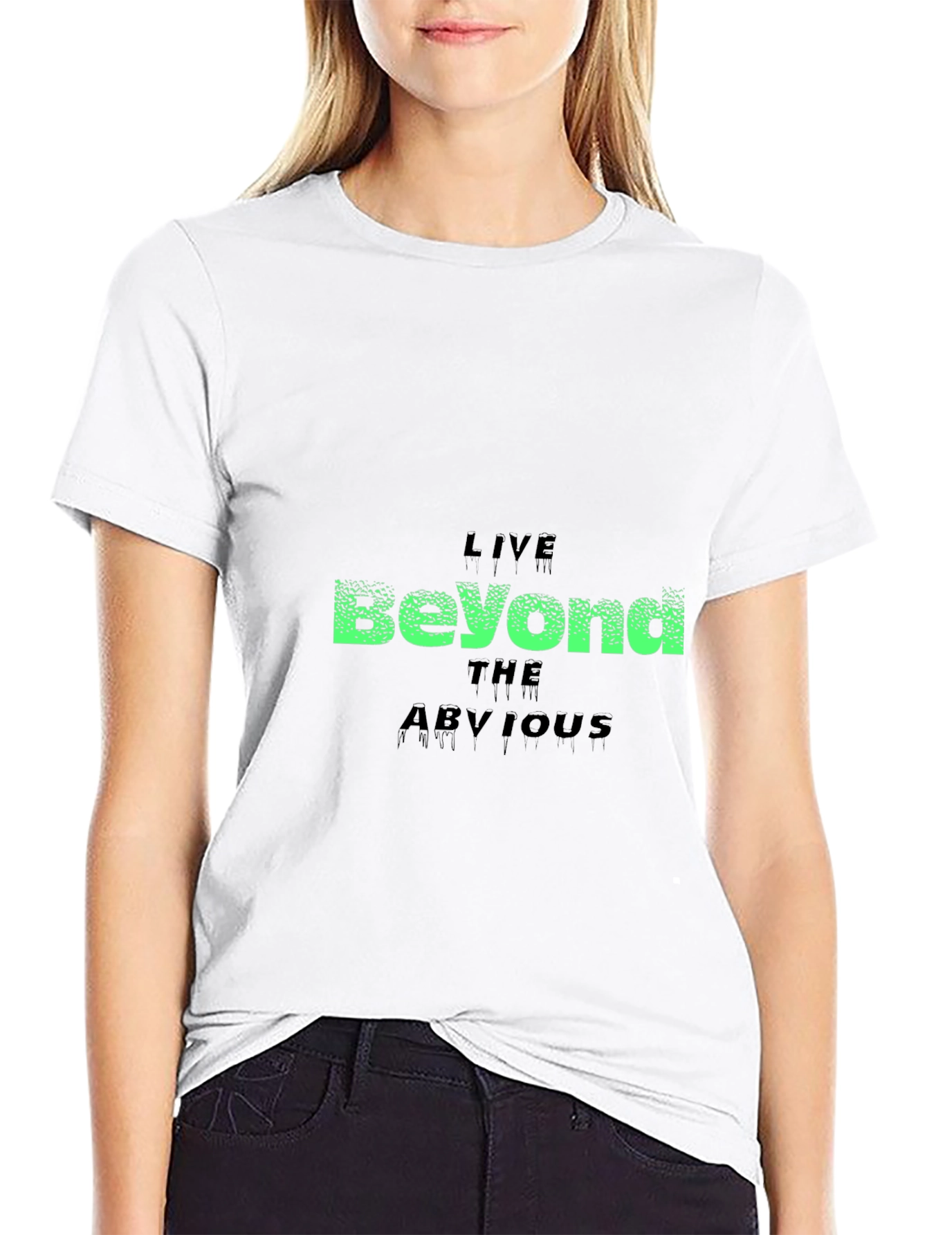 Live Beyond the Obvious Black Graphic Tee